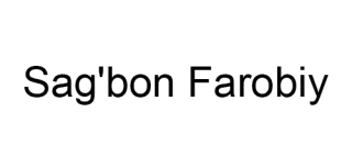 Sag&#x27;bon Farobiy